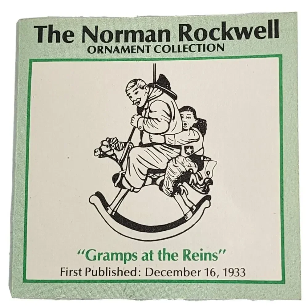 Norman Rockwell Ornament Collection GRAMPS AT THE REINS 1987 Christmas Club